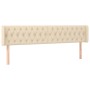 Cream fabric headboard with LED 183x16x78/88 cm by vidaXL, Headboards and footboards - Ref: Foro24-3123591, Price: 101,46 €, ...