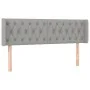 Light gray fabric headboard with LED 163x16x78/88 cm by vidaXL, Headboards and footboards - Ref: Foro24-3123578, Price: 86,48...