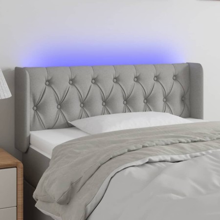 Kopfteil aus hellgrauem Stoff mit LED 93x16x78/88 cm von vidaXL, Kopf- und Fußteile - Ref: Foro24-3123554, Preis: 59,98 €, Ra...