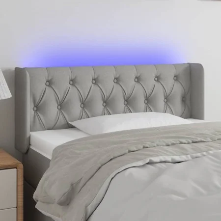 Kopfteil aus hellgrauem Stoff mit LED 93x16x78/88 cm von vidaXL, Kopf- und Fußteile - Ref: Foro24-3123554, Preis: 61,94 €, Ra...