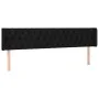 Black fabric headboard with LED 203x16x78/88 cm by vidaXL, Headboards and footboards - Ref: Foro24-3123596, Price: 86,01 €, D...