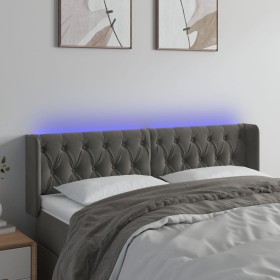 Dark gray velvet headboard with LED 147x16x78/88 cm by vidaXL, Headboards and footboards - Ref: Foro24-3123621, Price: 88,35 ...