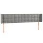 Light gray velvet headboard with LED 183x16x78/88 cm by vidaXL, Headboards and footboards - Ref: Foro24-3123730, Price: 77,28...