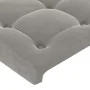 Light gray velvet headboard with LED 183x16x78/88 cm by vidaXL, Headboards and footboards - Ref: Foro24-3123730, Price: 77,28...