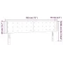 Light gray velvet headboard with LED 183x16x78/88 cm by vidaXL, Headboards and footboards - Ref: Foro24-3123730, Price: 77,28...