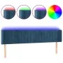 Dunkelblaues Samtkopfteil mit LED 203x16x78/88 cm von vidaXL, Kopf- und Fußteile - Ref: Foro24-3123544, Preis: 77,72 €, Rabat...
