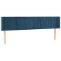 Cabecero con LED de terciopelo azul oscuro 203x16x78/88 cm de vidaXL, Cabeceros y pies de cama - Ref: Foro24-3123544, Precio:...