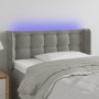 Hellgraues Samtkopfteil mit LED 83x16x78/88 cm von vidaXL, Kopf- und Fußteile - Ref: Foro24-3123700, Preis: 46,09 €, Rabatt: %