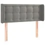 Light gray velvet headboard with LED 83x16x78/88 cm by vidaXL, Headboards and footboards - Ref: Foro24-3123700, Price: 48,05 ...