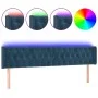 LED-Kopfteil aus dunkelblauem Samt, 183 x 16 x 78/88 cm von vidaXL, Kopf- und Fußteile - Ref: Foro24-3123636, Preis: 102,22 €...