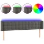 Dunkelgraues Samtkopfteil mit LED 163x16x78/88 cm von vidaXL, Kopf- und Fußteile - Ref: Foro24-3123725, Preis: 84,22 €, Rabat...