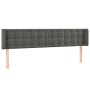 Dunkelgraues Samtkopfteil mit LED 163x16x78/88 cm von vidaXL, Kopf- und Fußteile - Ref: Foro24-3123725, Preis: 87,10 €, Rabat...