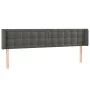 Dunkelgraues Samtkopfteil mit LED 163x16x78/88 cm von vidaXL, Kopf- und Fußteile - Ref: Foro24-3123725, Preis: 84,22 €, Rabat...