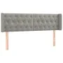 Light gray velvet headboard with LED 163x16x78/88 cm by vidaXL, Headboards and footboards - Ref: Foro24-3123626, Price: 88,22...