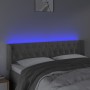 Hellgraues Samtkopfteil mit LED 163x16x78/88 cm von vidaXL, Kopf- und Fußteile - Ref: Foro24-3123626, Preis: 89,56 €, Rabatt: %