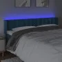 Dark blue velvet headboard with LED 203x16x78/88 cm by vidaXL, Headboards and footboards - Ref: Foro24-3123740, Price: 88,57 ...