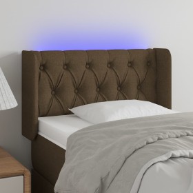 Kopfteil mit LED aus dunkelbraunem Stoff 83x16x78/88 cm von vidaXL, Kopf- und Fußteile - Ref: Foro24-3123549, Preis: 54,28 €,...
