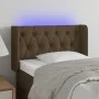 Cabecero con LED de tela marrón oscuro 83x16x78/88 cm de vidaXL, Cabeceros y pies de cama - Ref: Foro24-3123549, Precio: 56,1...