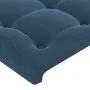 Dark blue velvet headboard with LED 203x16x78/88 cm by vidaXL, Headboards and footboards - Ref: Foro24-3123740, Price: 88,57 ...