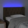 Headboard with LED in dark brown fabric 83x16x78/88 cm by vidaXL, Headboards and footboards - Ref: Foro24-3123549, Price: 56,...