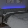 Light gray fabric headboard with LED 203x16x78/88 cm by vidaXL, Headboards and footboards - Ref: Foro24-3123594, Price: 77,69...