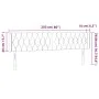 Light gray fabric headboard with LED 203x16x78/88 cm by vidaXL, Headboards and footboards - Ref: Foro24-3123594, Price: 77,69...