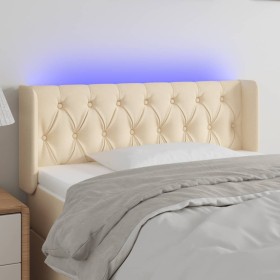 Kopfteil aus cremefarbenem Stoff mit LED 93x16x78/88 cm von vidaXL, Kopf- und Fußteile - Ref: Foro24-3123559, Preis: 62,16 €,...