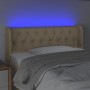 Kopfteil aus cremefarbenem Stoff mit LED 93x16x78/88 cm von vidaXL, Kopf- und Fußteile - Ref: Foro24-3123559, Preis: 62,16 €,...