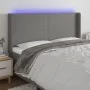 Dark gray fabric headboard with LED 163x16x118/128 cm by vidaXL, Headboards and footboards - Ref: Foro24-3123775, Price: 130,...