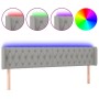Hellgraues Stoffkopfteil mit LED 183x16x78/88 cm von vidaXL, Kopf- und Fußteile - Ref: Foro24-3123586, Preis: 83,90 €, Rabatt: %