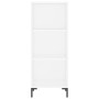 Aparador alto madera contrachapada blanco 34,5x34x180 cm