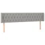 Light gray fabric headboard with LED 183x16x78/88 cm by vidaXL, Headboards and footboards - Ref: Foro24-3123586, Price: 73,97...