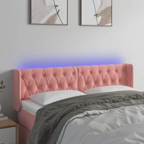 Cabecero con LED de terciopelo rosa 163x16x78/88 cm de vidaXL, Cabeceros y pies de cama - Ref: Foro24-3123631, Precio: 83,59 ...
