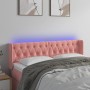 Rosa Samtkopfteil mit LED 163x16x78/88 cm von vidaXL, Kopf- und Fußteile - Ref: Foro24-3123631, Preis: 84,87 €, Rabatt: %