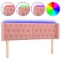 Cabecero con LED de terciopelo rosa 163x16x78/88 cm de vidaXL, Cabeceros y pies de cama - Ref: Foro24-3123631, Precio: 83,55 ...