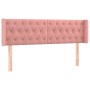 Rosa Samtkopfteil mit LED 163x16x78/88 cm von vidaXL, Kopf- und Fußteile - Ref: Foro24-3123631, Preis: 84,87 €, Rabatt: %