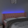 Rosa Samtkopfteil mit LED 163x16x78/88 cm von vidaXL, Kopf- und Fußteile - Ref: Foro24-3123631, Preis: 84,87 €, Rabatt: %