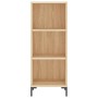 Aparador de madera contrachapada roble Sonoma 34,5x34x180 cm
