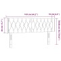 Rosa Samtkopfteil mit LED 163x16x78/88 cm von vidaXL, Kopf- und Fußteile - Ref: Foro24-3123631, Preis: 84,87 €, Rabatt: %