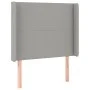 Light gray fabric headboard with LED 93x16x118/128 cm by vidaXL, Headboards and footboards - Ref: Foro24-3123750, Price: 77,2...