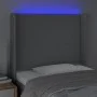 Light gray fabric headboard with LED 93x16x118/128 cm by vidaXL, Headboards and footboards - Ref: Foro24-3123750, Price: 77,2...
