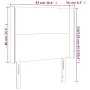 Light gray fabric headboard with LED 93x16x118/128 cm by vidaXL, Headboards and footboards - Ref: Foro24-3123750, Price: 77,2...