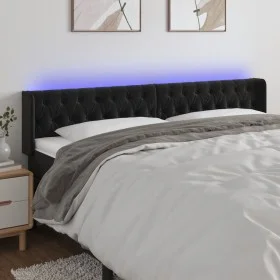 Kopfteil aus schwarzem Samt mit LED 183x16x78/88 cm von vidaXL, Kopf- und Fußteile - Ref: Foro24-3123634, Preis: 102,49 €, Ra...