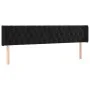 Cabecero con LED de terciopelo negro 183x16x78/88 cm de vidaXL, Cabeceros y pies de cama - Ref: Foro24-3123634, Precio: 100,8...