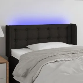 Kopfteil aus schwarzem Stoff mit LED 93x16x78/88 cm von vidaXL, Kopf- und Fußteile - Ref: Foro24-3123654, Preis: 49,04 €, Rab...