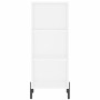 Aparador alto madera contrachapada blanco 34,5x34x180 cm