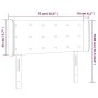 Black fabric headboard with LED 93x16x78/88 cm by vidaXL, Headboards and footboards - Ref: Foro24-3123654, Price: 49,04 €, Di...