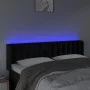 Black velvet headboard with LED 147x16x78/88 cm by vidaXL, Headboards and footboards - Ref: Foro24-3123720, Price: 93,44 €, D...