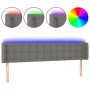 Dunkelgraues Stoffkopfteil mit LED 183x16x78/88 cm von vidaXL, Kopf- und Fußteile - Ref: Foro24-3123685, Preis: 91,04 €, Raba...
