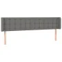 Cabecero con LED de tela gris oscuro 183x16x78/88 cm de vidaXL, Cabeceros y pies de cama - Ref: Foro24-3123685, Precio: 90,67...